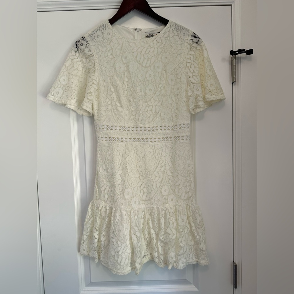 White lace mini dress, flying tomato brand, size small